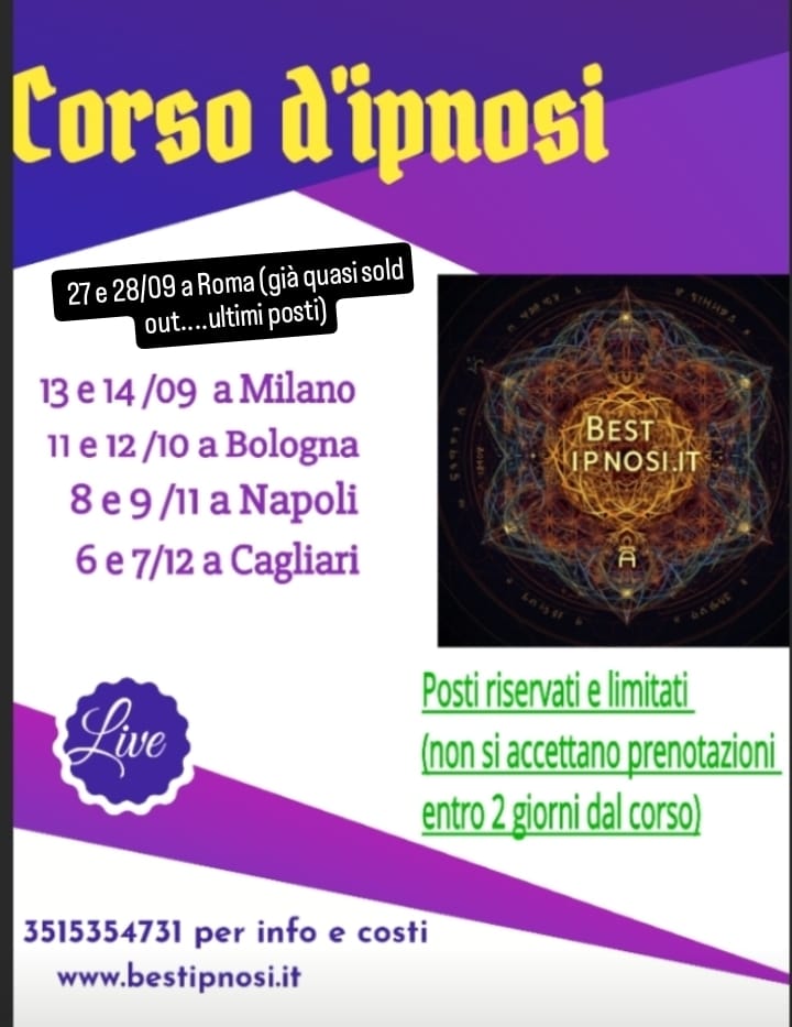 Nuovi Corsi di Ipnosi